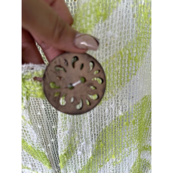 Hailey Lyn Women's Open Knit Weave Oversize Buttons Handkerchief Hem Cardigan S - Picture 4 of 7